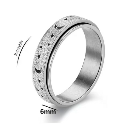 Fidget Ring - Moon & Stars